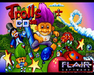 Trolls title screen for Amiga CD32